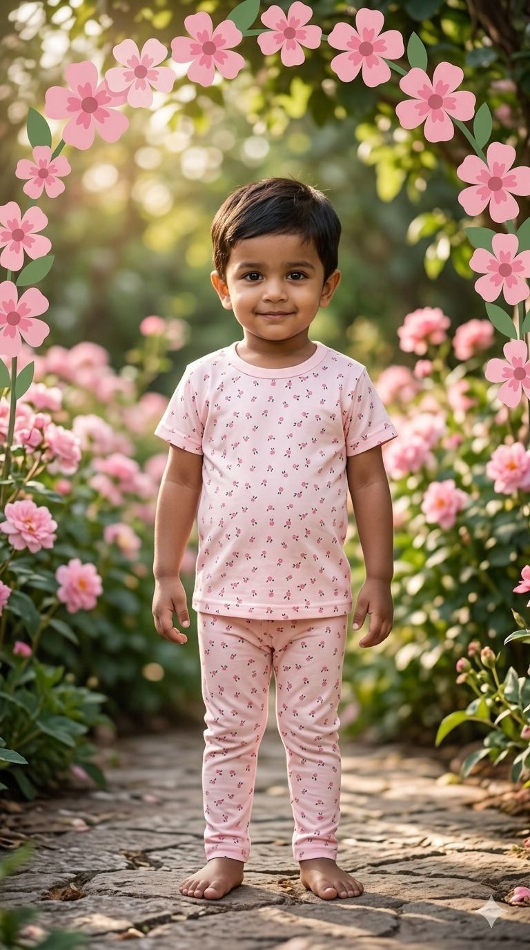 floral Top & bottom Set (2-5 years )