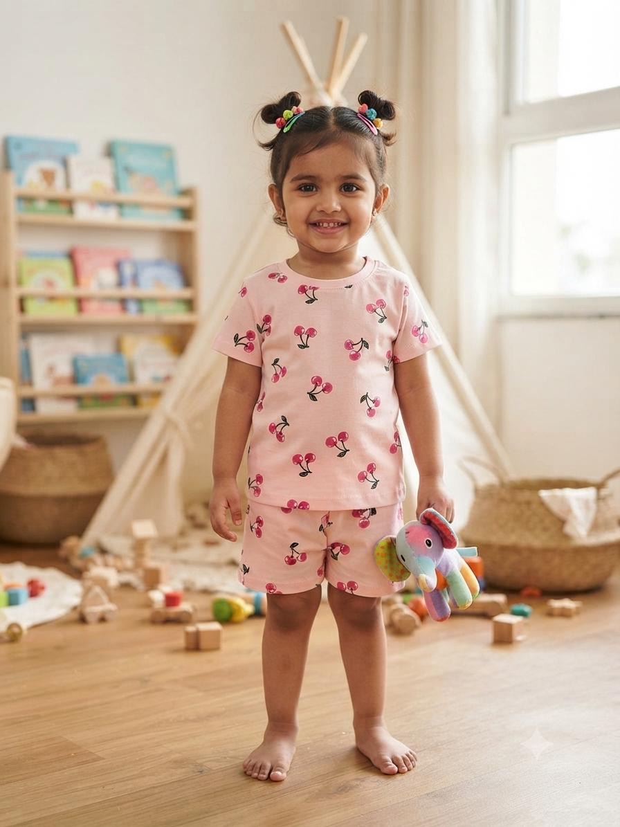 Cherry short set (1-3 years)