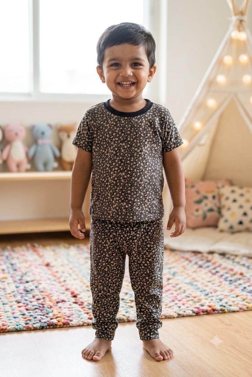 Brown black Top & Bottom set (6 months- 3 years)