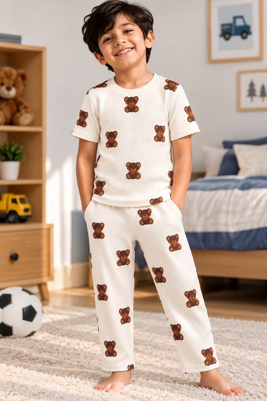 Teddy 2 Ribbed Pant Set (1-6 years )