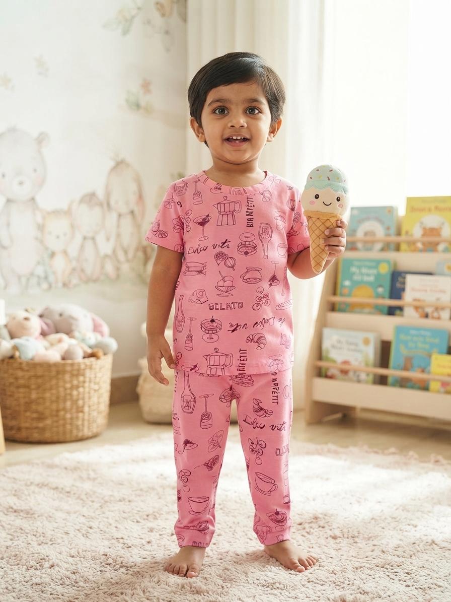 Pink Top & bottom set (6 months- 3 years)