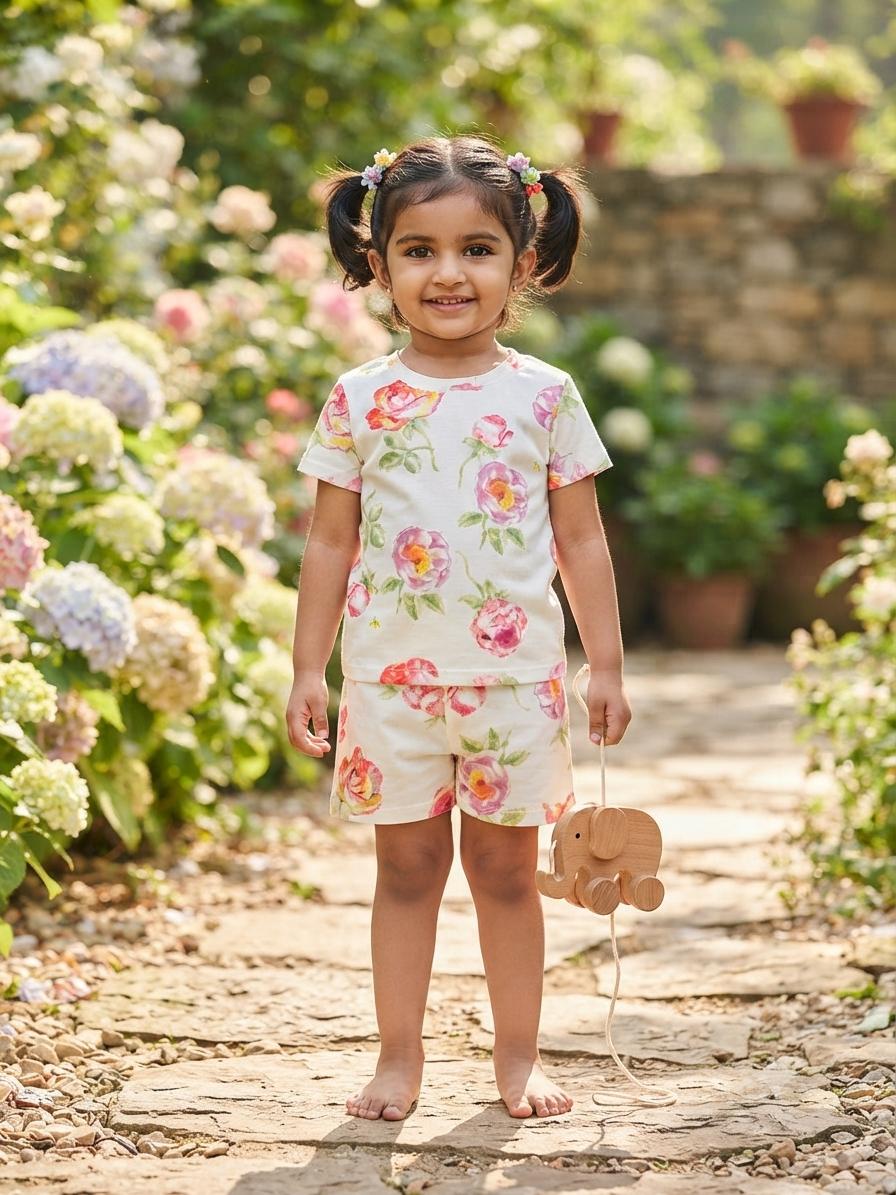 Floral short set (1-3 year)