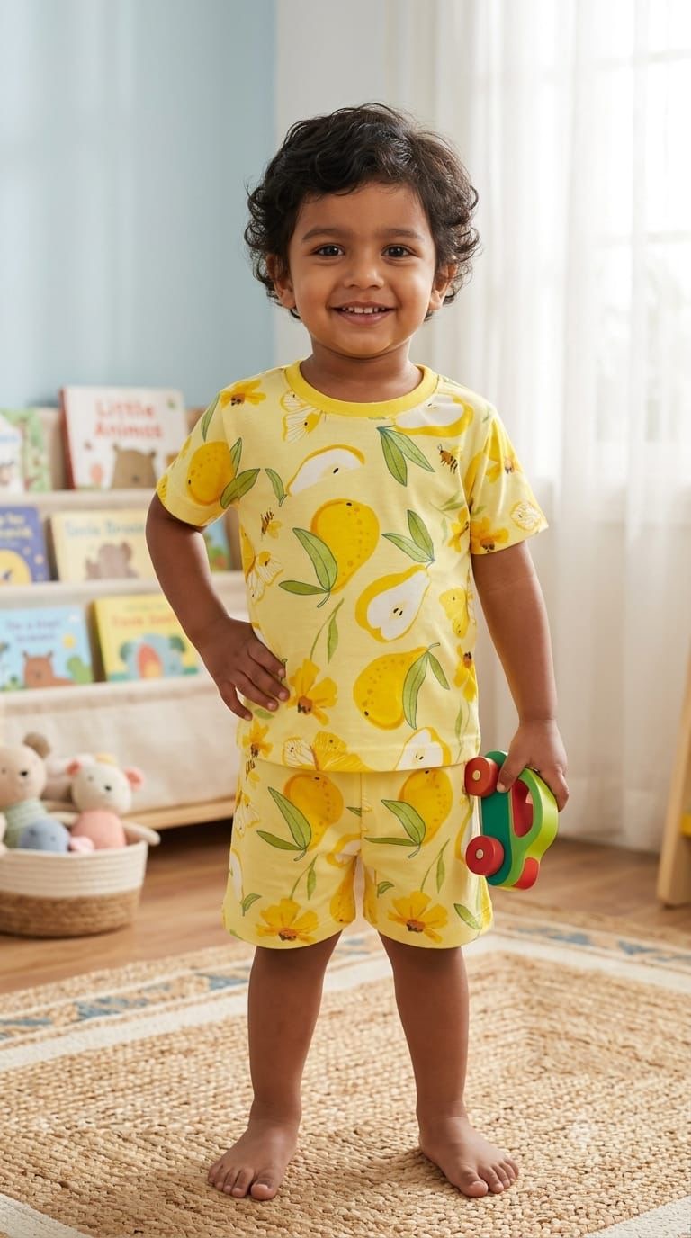 Lemon yellow Short set (1- 3 years)