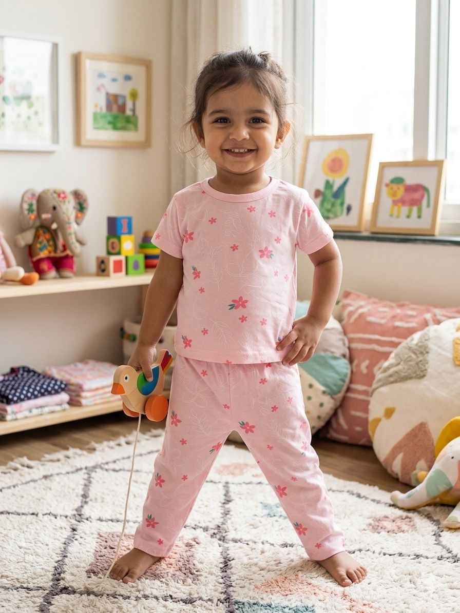 Pink Top & bottom set (6 months-3 years)