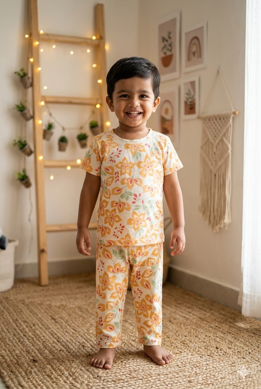 Floral Top & bottom set (6 months-3 years)