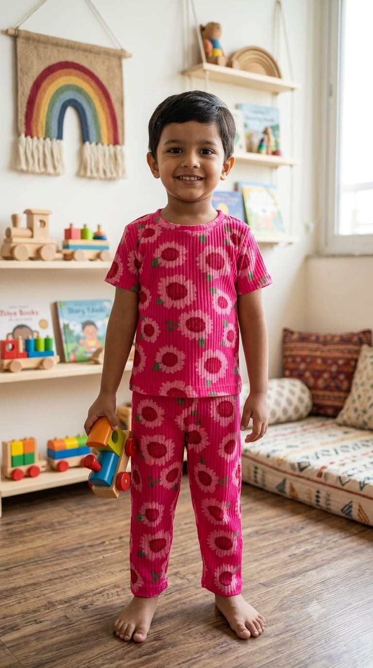 Pink Top & bottom set (1-6 years )Code:SA