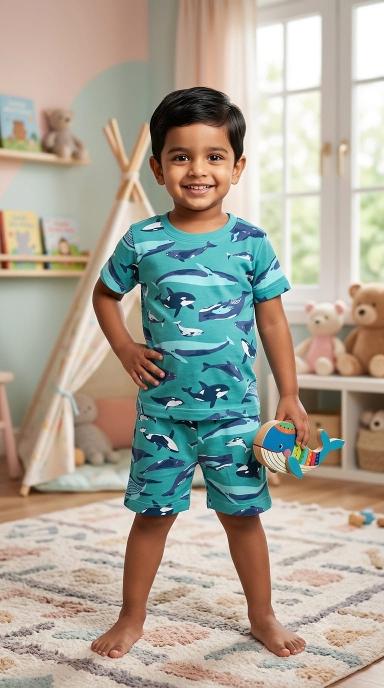 Whale world Short Set (1-3 year )