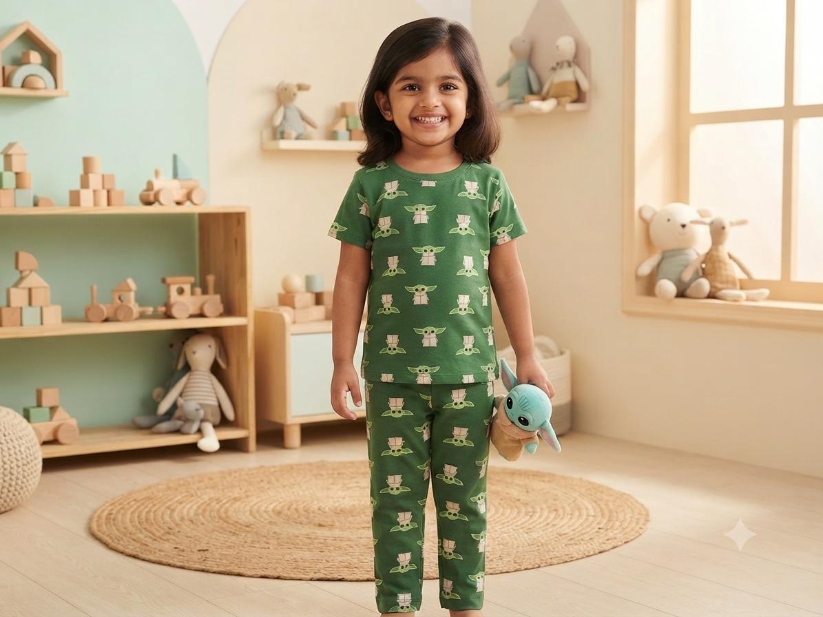 Green Top & bottom set (6 months-3 years)
