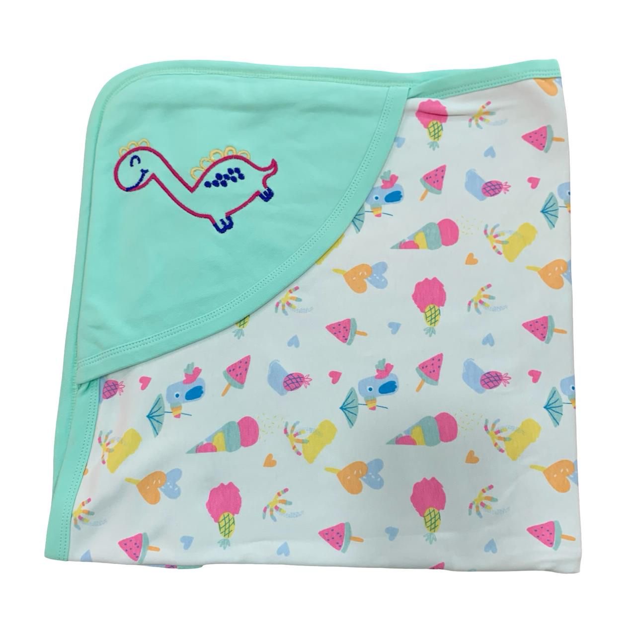 Dino interlock cotton hooded towel(70*70)
