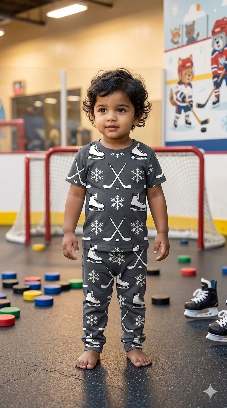Black white Top & bottom set (1- 3 years)