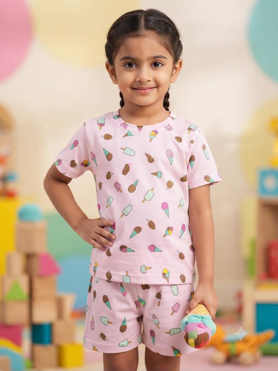 Ice cream First Date Premium Short Set (6 months-3 years)