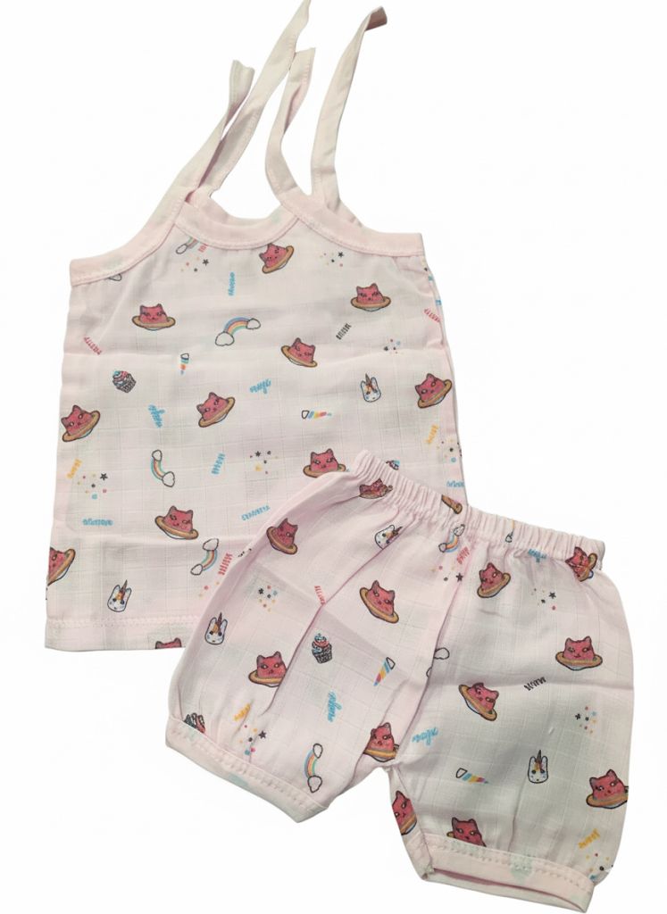 Cute pink ribbon Jabla set (3-6 months)