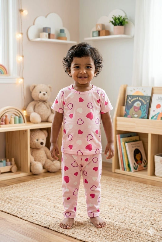 Hearts  Top & bottom  set (6 months-3 years)