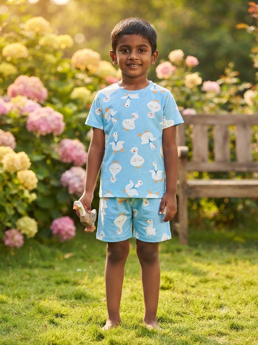 White blue Short set (3-5 years)