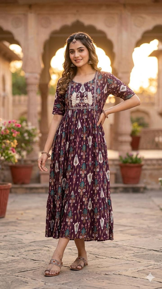 Embroidery maternity wear (3XL-5XL)