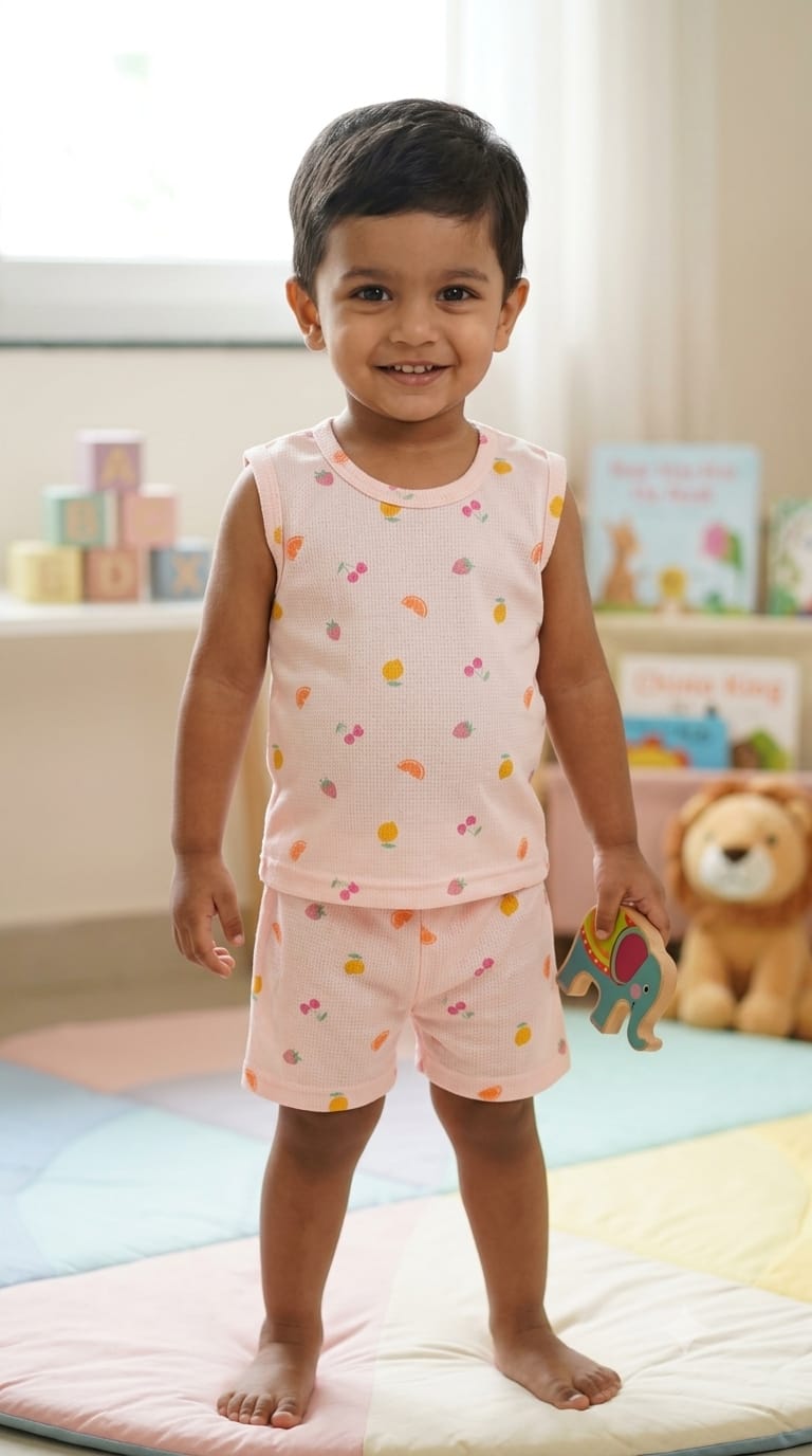 Fruits Sleeveless Short set (1-3 year)