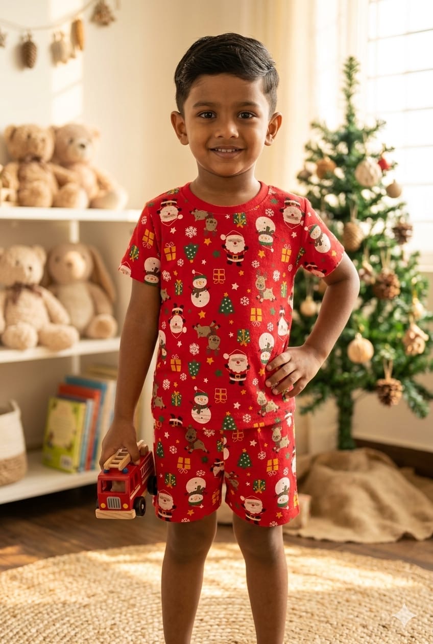 Red  short set (6 months- 3 years)