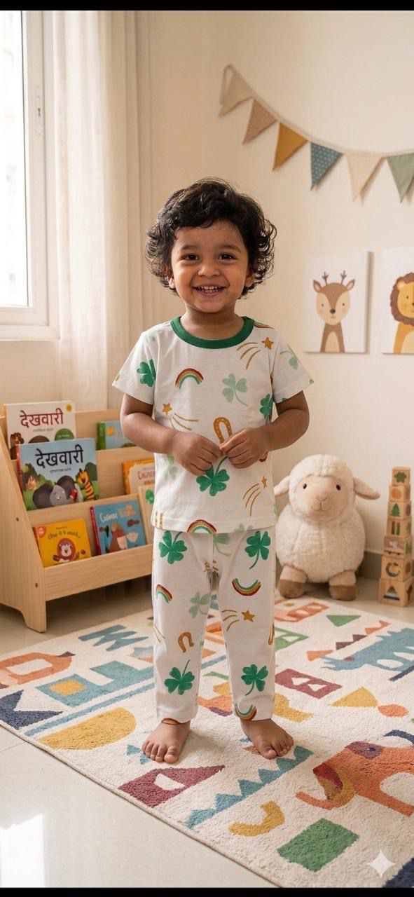 Green Top & bottom set (2-3 years)