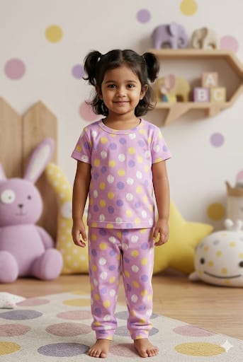 Purple Top & Bottom set (1- 3 years)