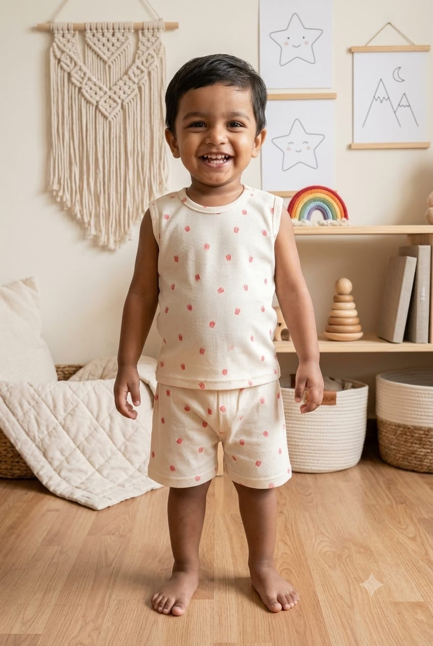 Tiny fries sleeveless Short set (3-5 years)