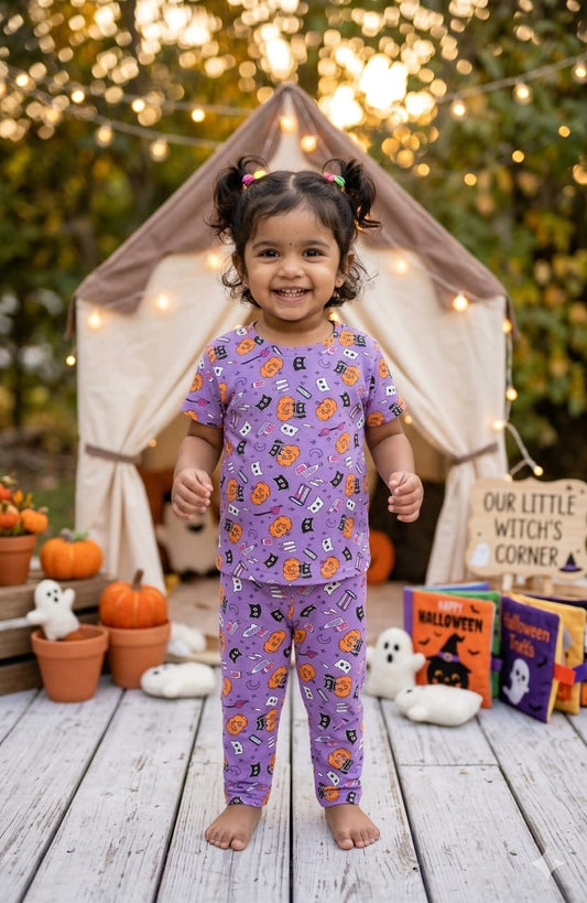 Purple Top & bottom  set (5-12 years)