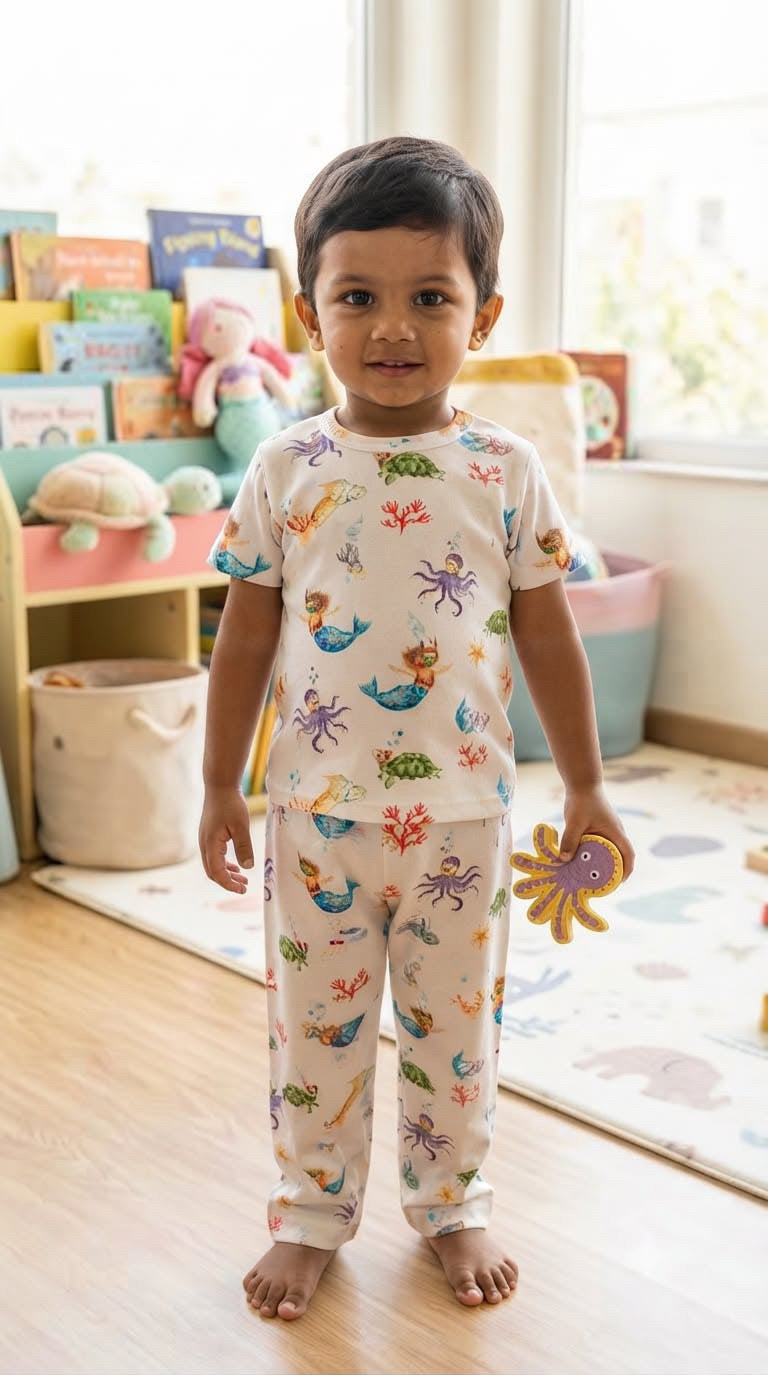 Sea world   Top & bottom set (6 months-3 years )