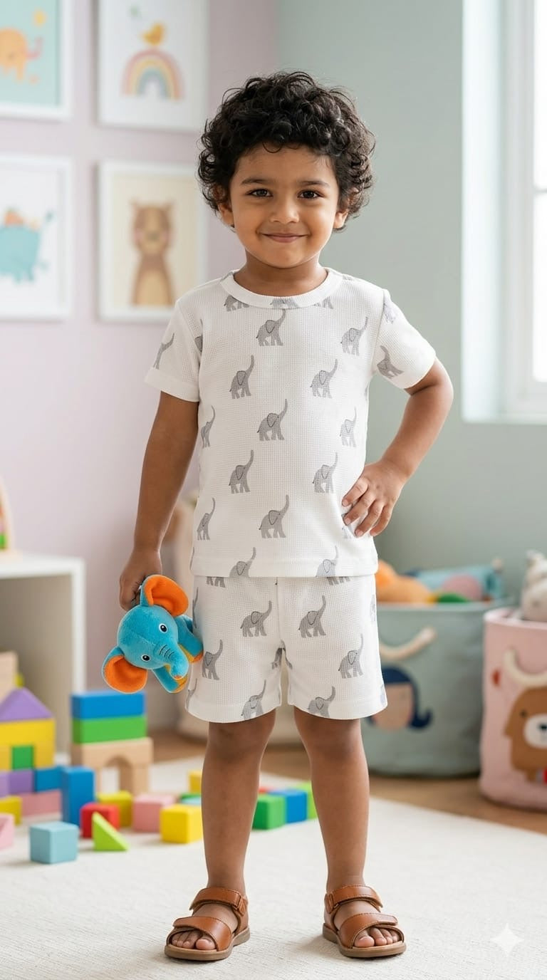 Elephant   short set (6 months-3 years)