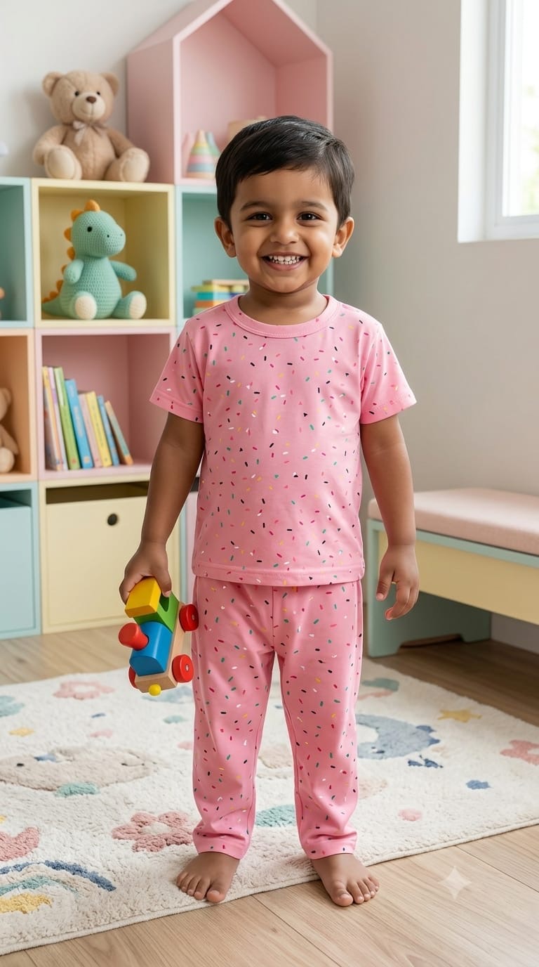 Colourful Top & bottom set (6 months-3 years)