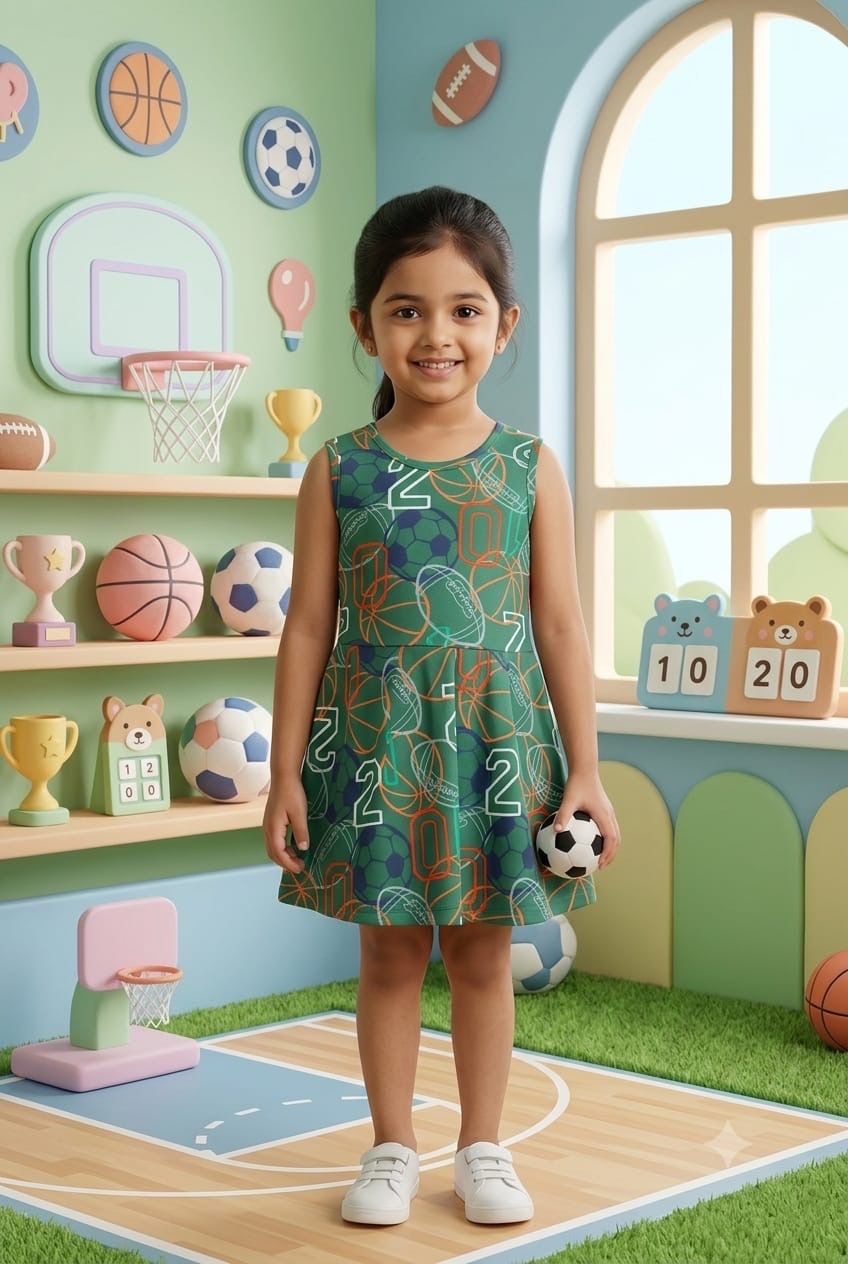 Green frock (6 months - 4 years)