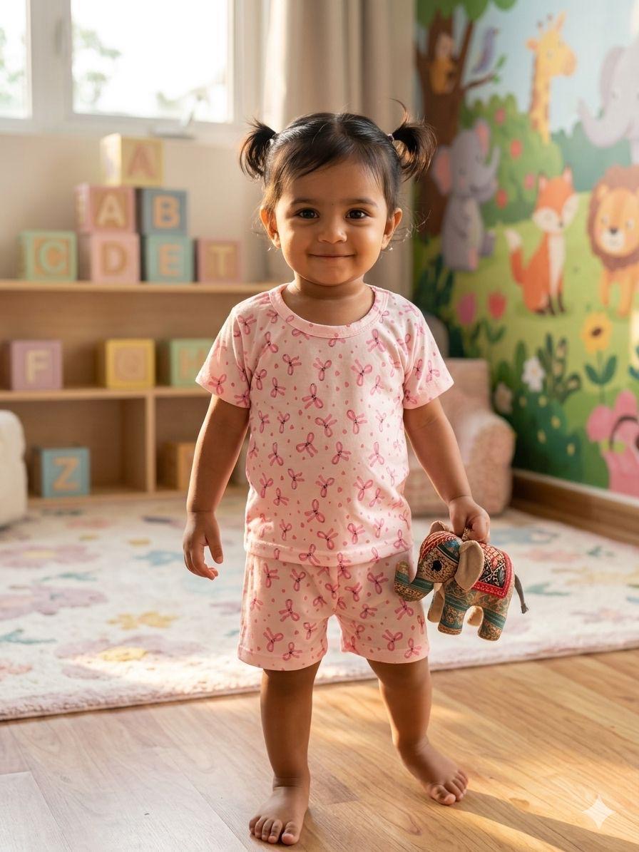 Bow  Short set (6 months- 3 years)