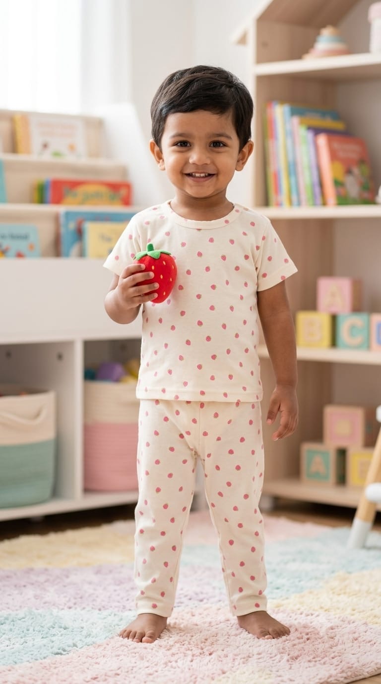 Strawberry TOP & BOTTOM  set (6 months- 3 years)
