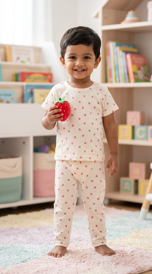Strawberry TOP & BOTTOM  set (6 -12 months)