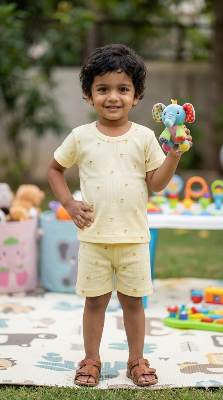 Yellow short set (6 months-3 years)