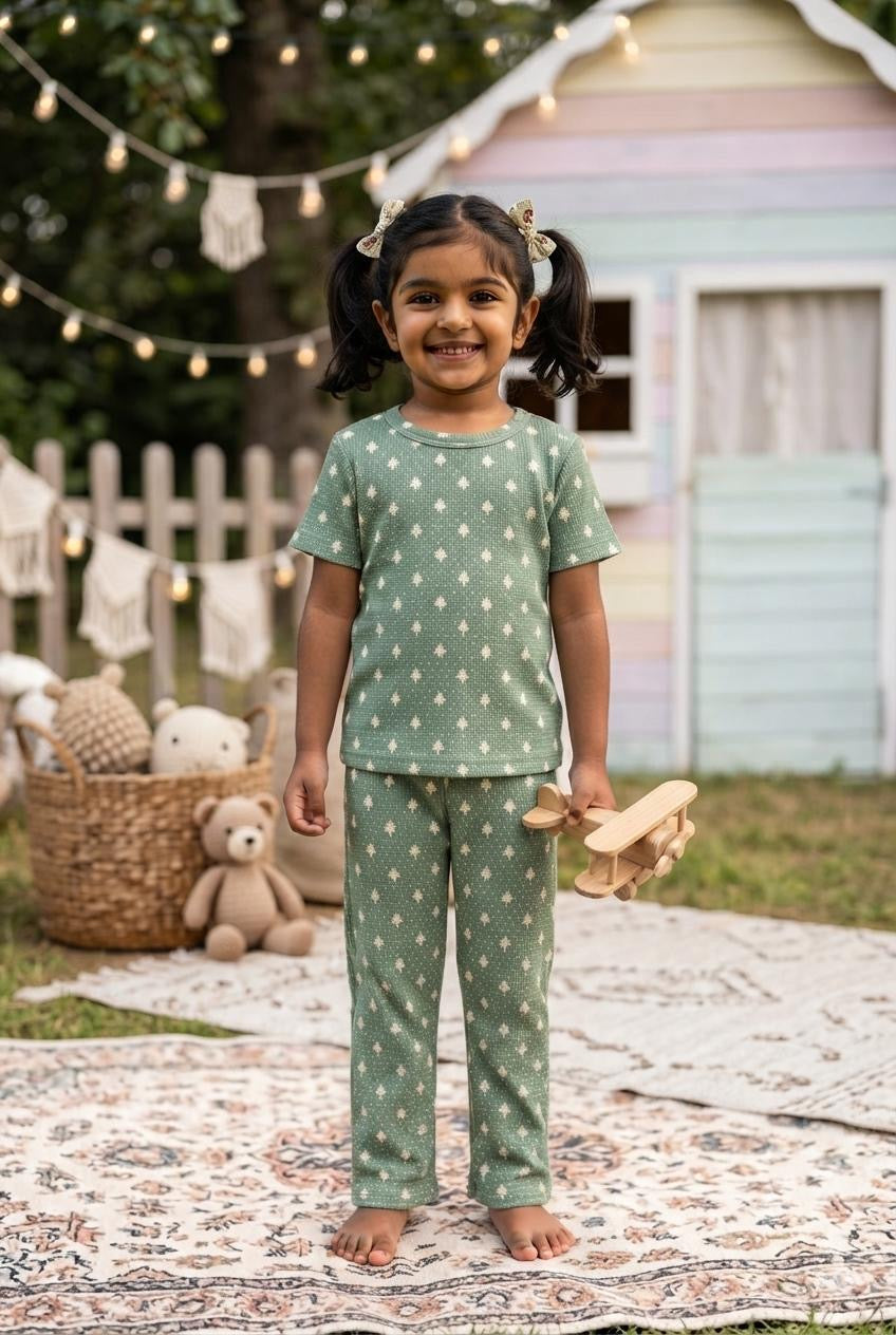 Green   Top & bottom Set (2-5 year)