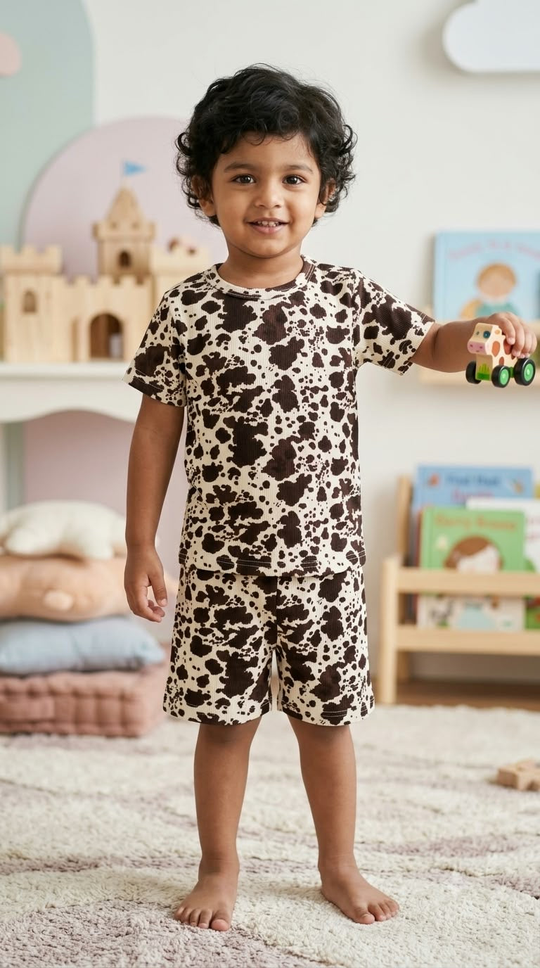 Black white  Short  Set (1-3 year )