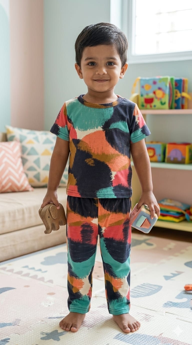 Colourful Top & bottom  set (6 months-3 years)