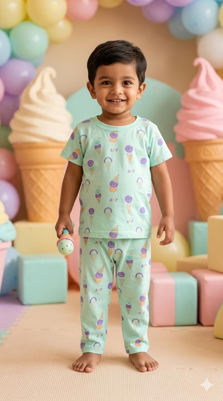 Ice cream Top & bottom set (1- 3 years)
