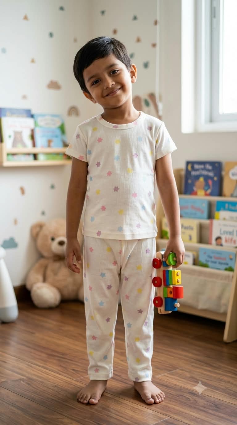 White Top & bottom Set (2-4 year)