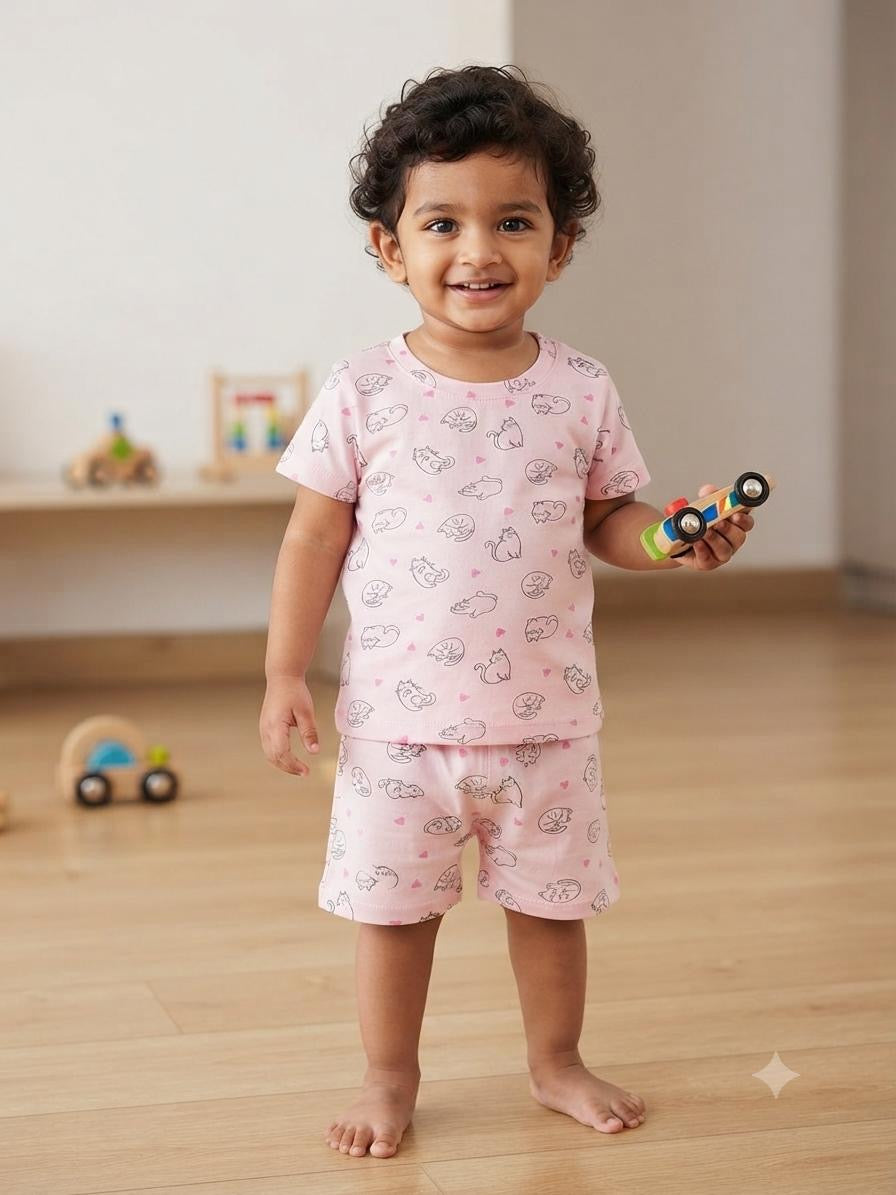 Pink Short set (6 months-3 year)