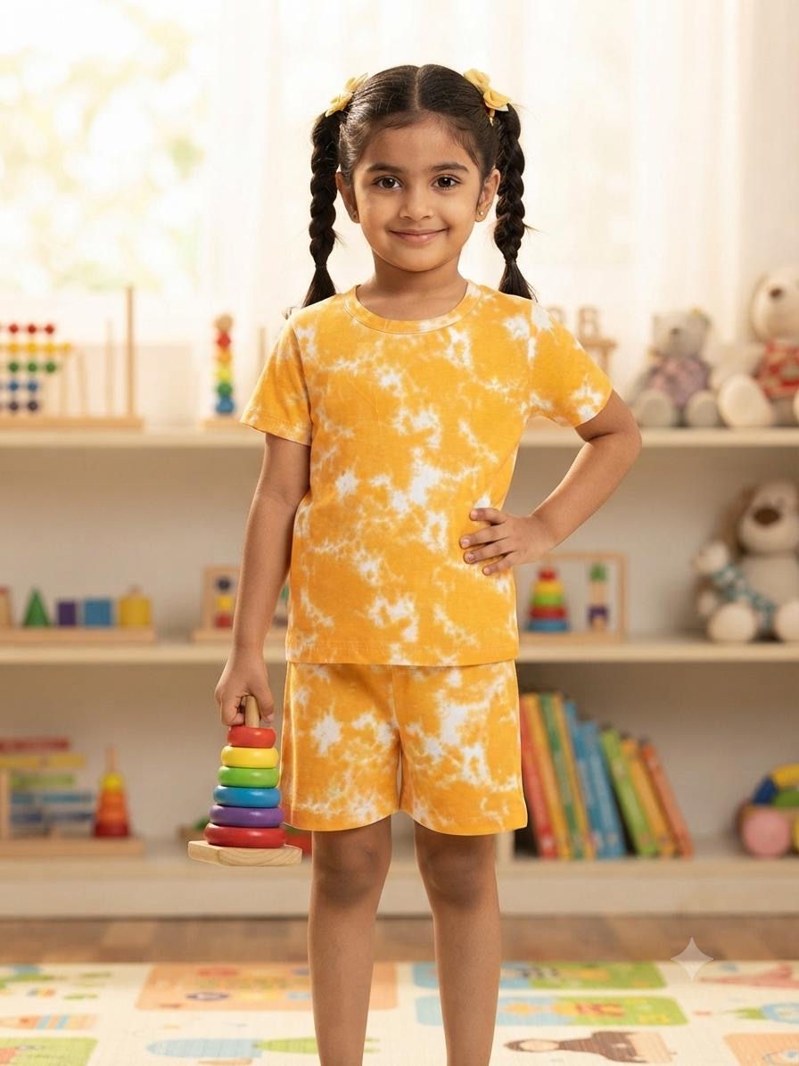 Yellow white Short set (3-5 years)