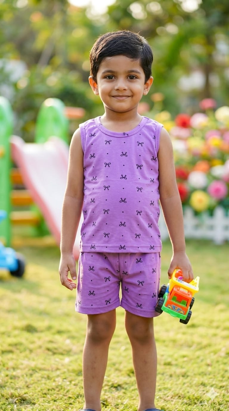 Purple short set (6 month-4 years) Code:As