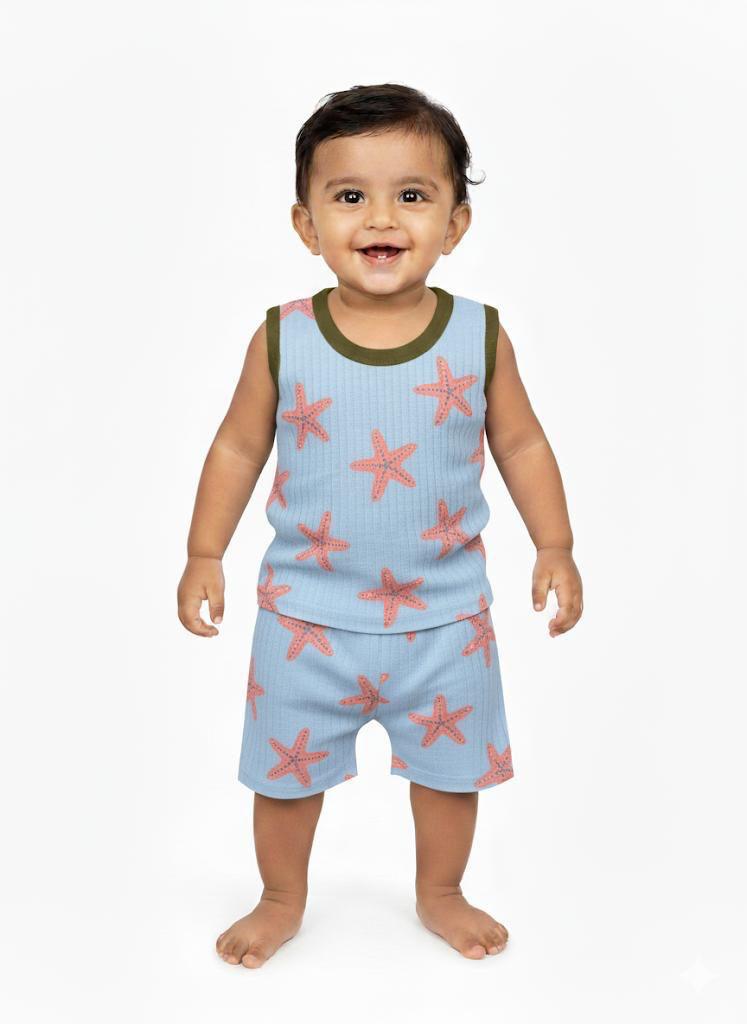 Assorted design  –Short Set    Random Design – ₹89  -(6 -12 months)