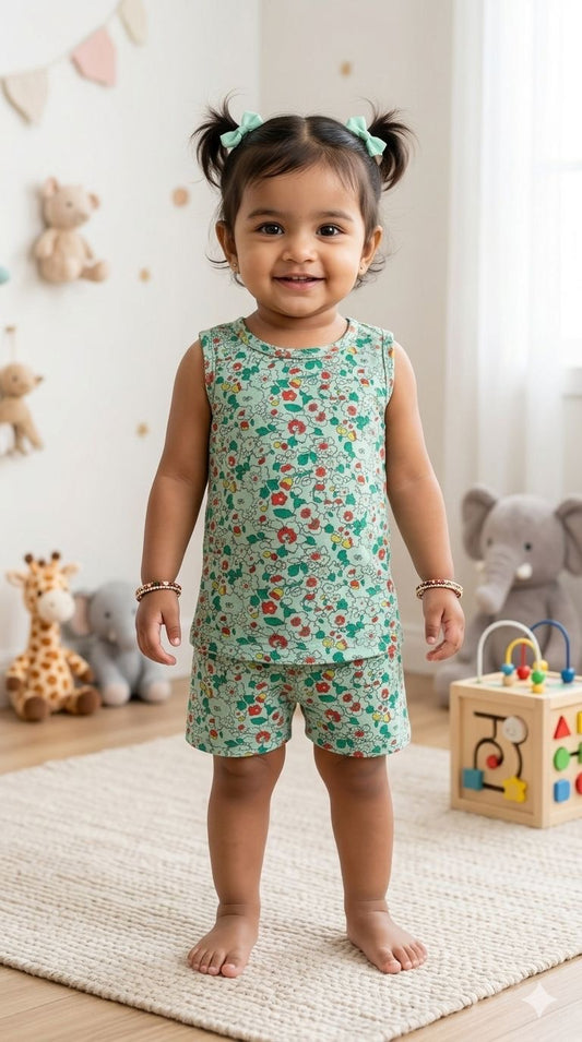 Green short set (6 months -4 years) Code:As