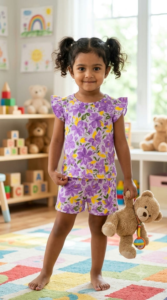 Purple Short  Set (1-3 year )