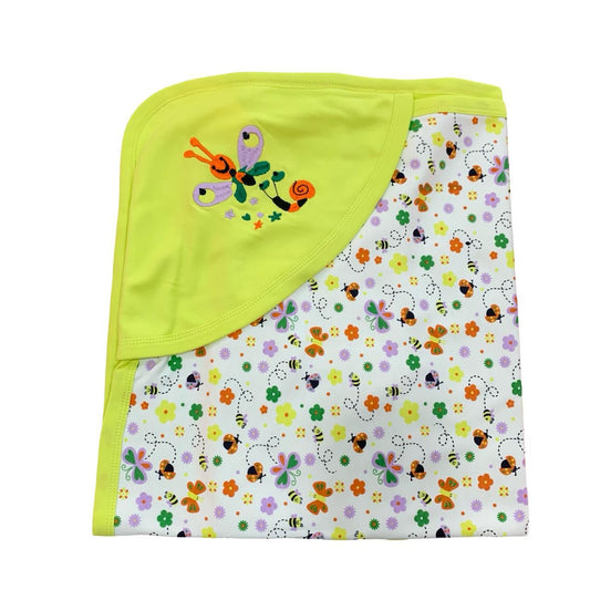 Neon green interlock cotton hooded towel(70*70)