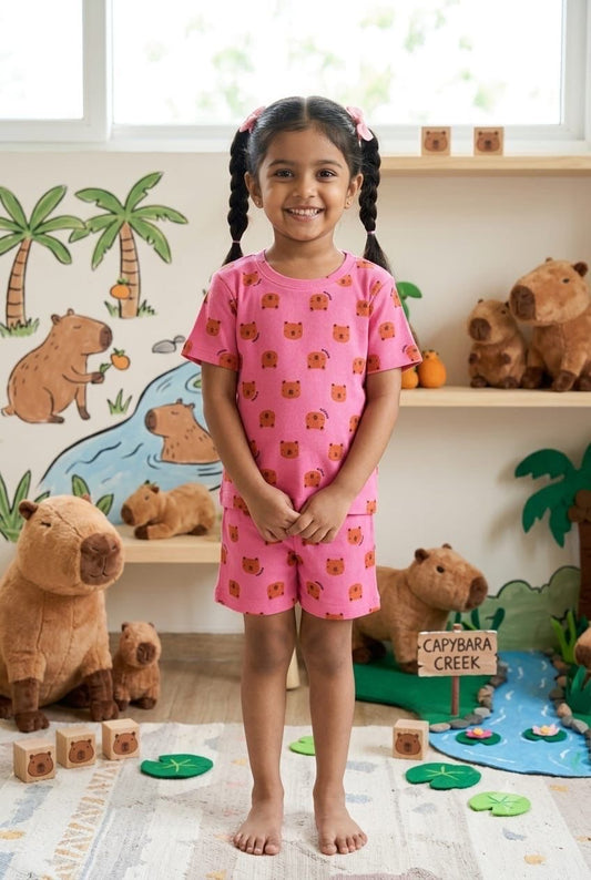 Teddy 2   Ribbed Short  set (1-6 years )Code:SA