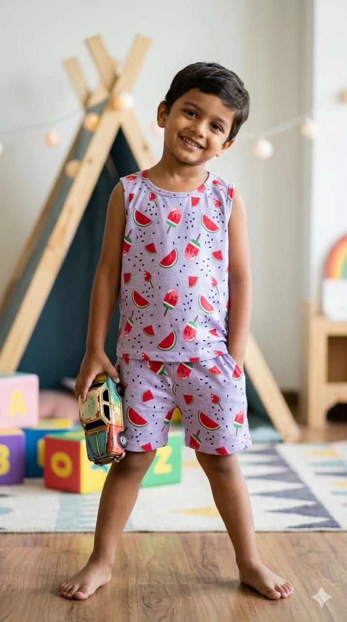 Assorted design  –Short Set    Random Design – ₹99 -(3-4 years)