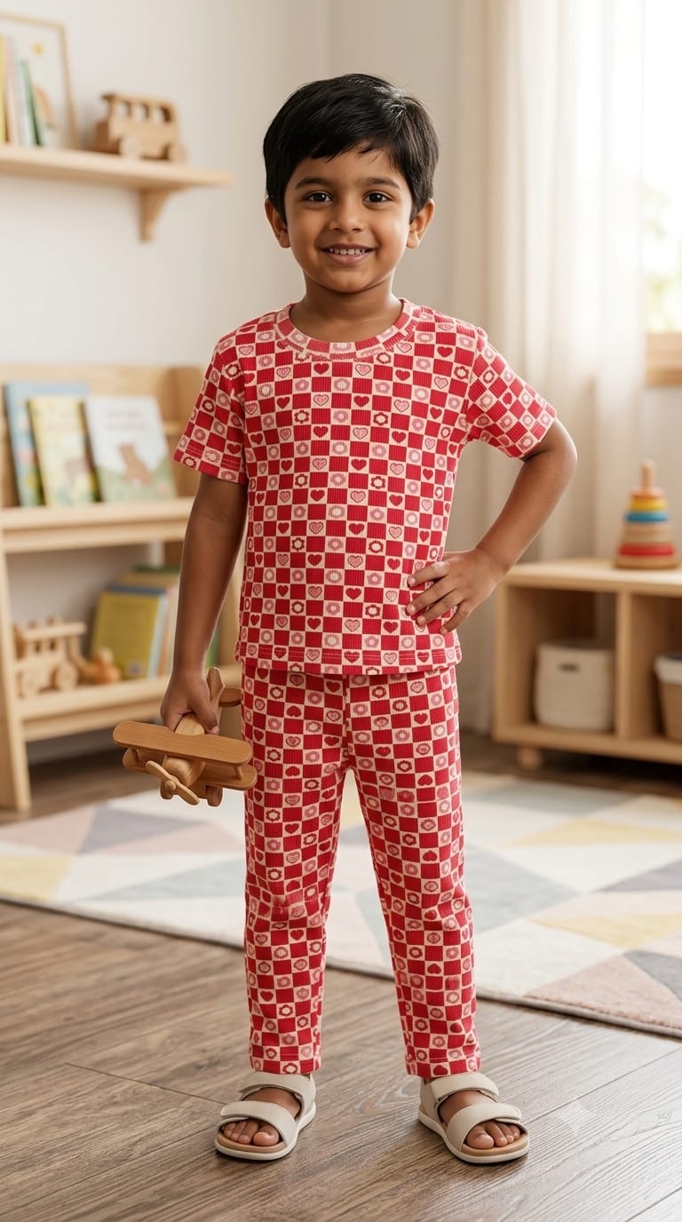 Hears Top & bottom set  (1-6 years )Code:SA