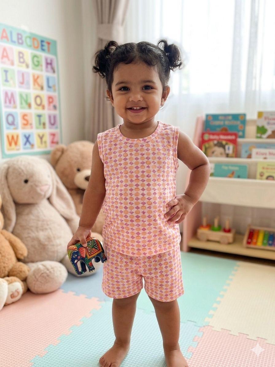 Purple pink  Short set (2-3 years)