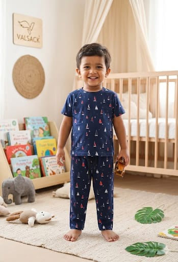 Navy blue Top & bottom  set (5-12 years)